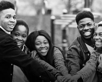 Group of smiling community volunteers